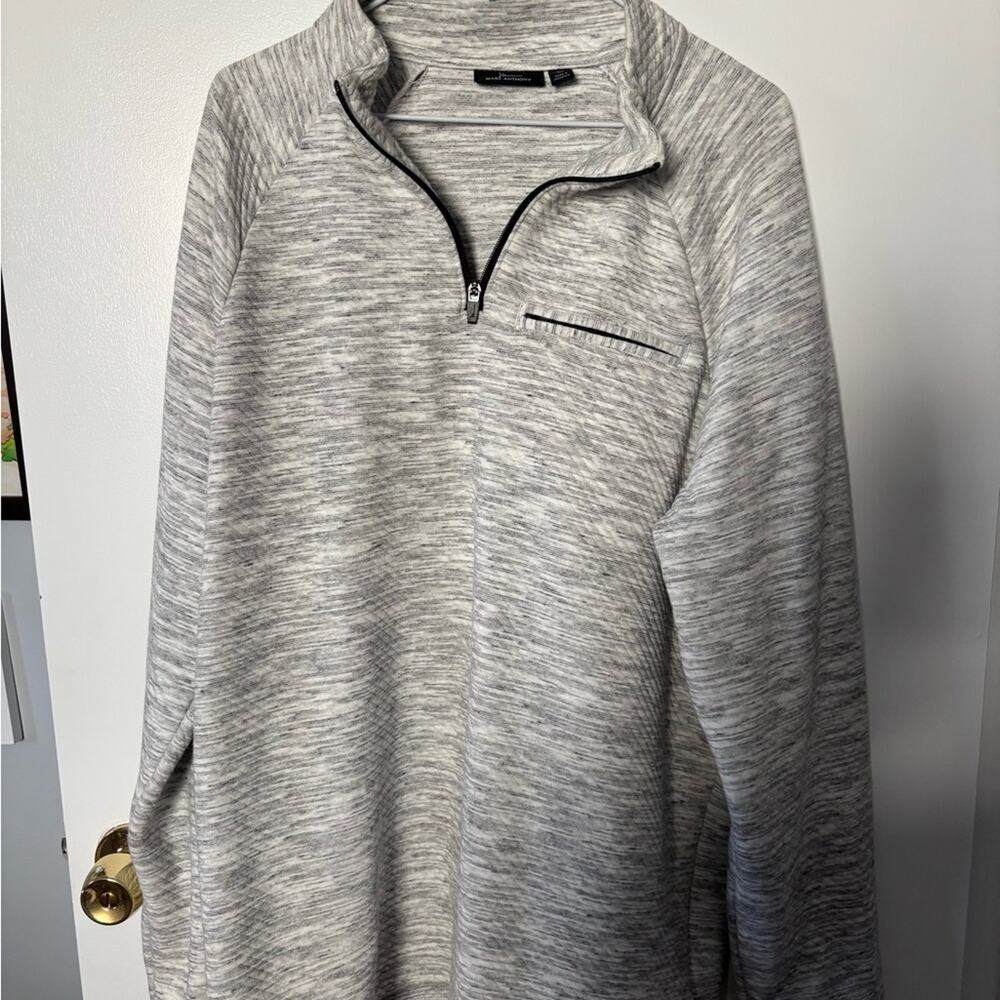Marc Anthony Light Gray Zip-Up Sweater